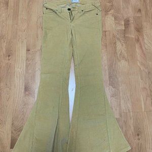 Free People Button Up Wide Flare Pants
